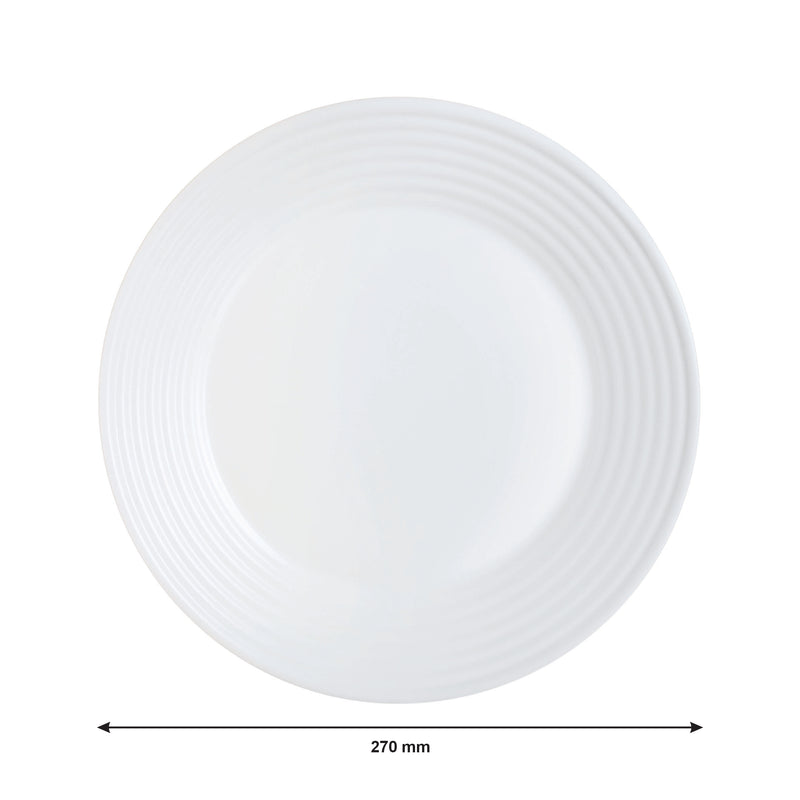 LUMINARC STAIRO WHITE OPAL DINNERWARE 12 PIECE SET