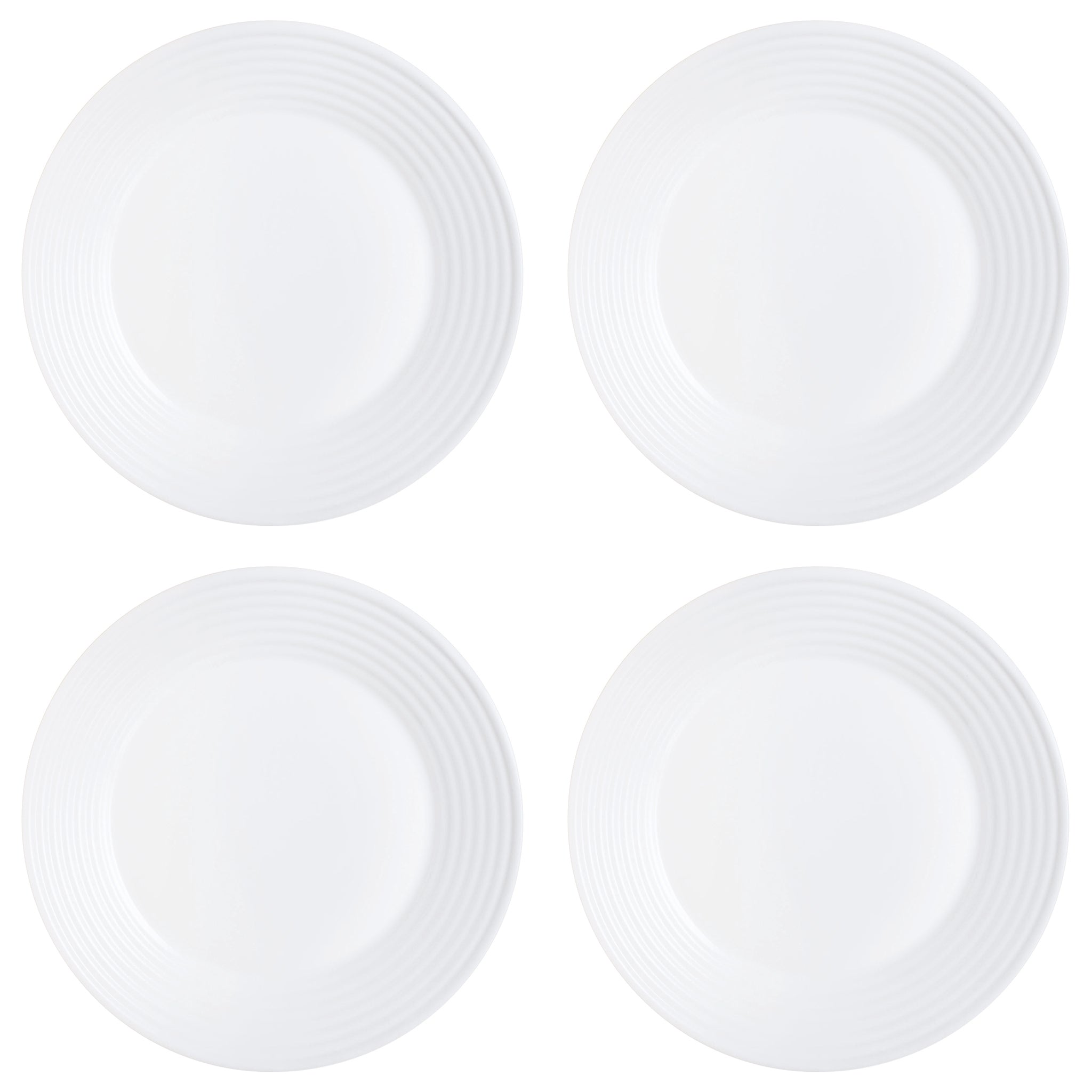 LUMINARC STAIRO WHITE OPAL DINNERWARE 12PCE SET
