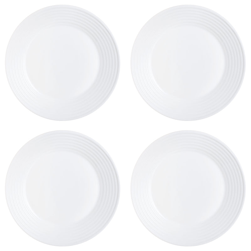 LUMINARC STAIRO WHITE OPAL DINNERWARE 12 PIECE SET