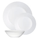 LUMINARC STAIRO WHITE OPAL DINNERWARE 12 PIECE SET