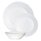 LUMINARC STAIRO WHITE OPAL DINNERWARE 12 PIECE SET