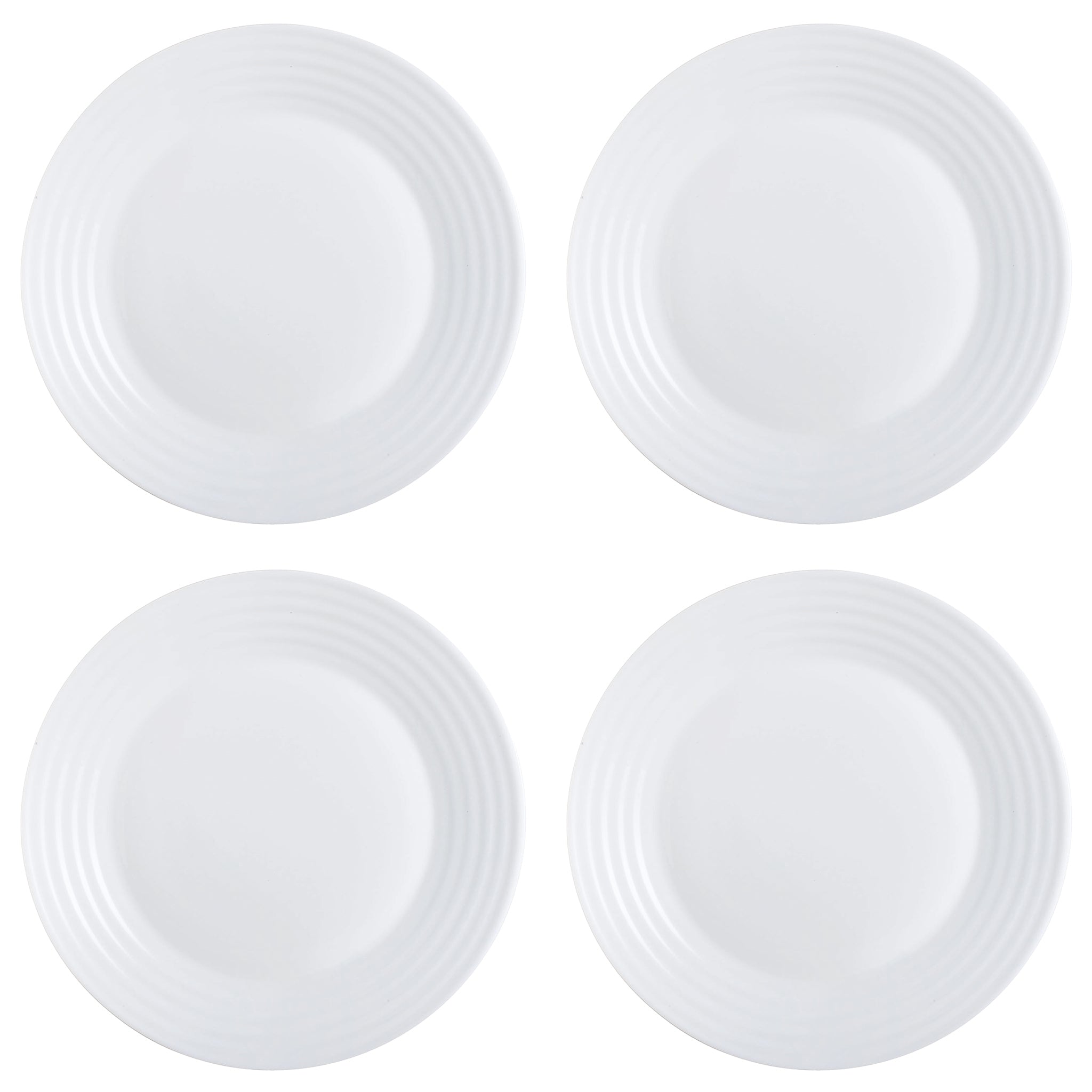 LUMINARC STAIRO WHITE OPAL DINNERWARE 12PCE SET