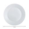 LUMINARC STAIRO WHITE OPAL TEMPERED GLASS SIDE PLATE, (190MM DIA)