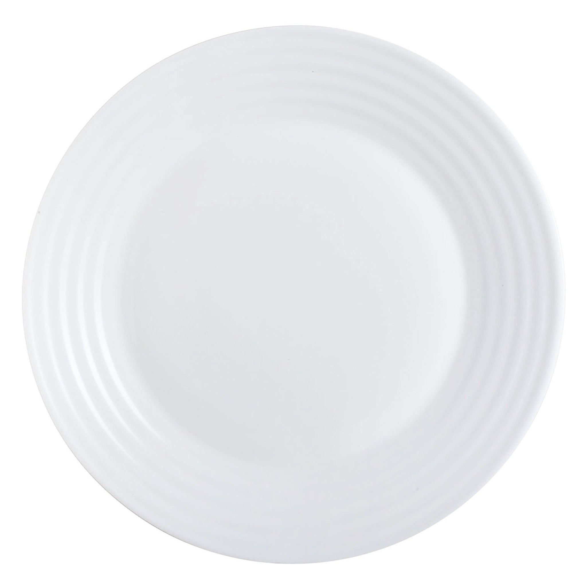 LUMINARC STAIRO WHITE OPAL TEMPERED GLASS SIDE PLATE, 190MM DIA