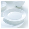 LUMINARC STAIRO WHITE OPAL TEMPERED GLASS LARGE DINNER PLATE, 270MM DIA