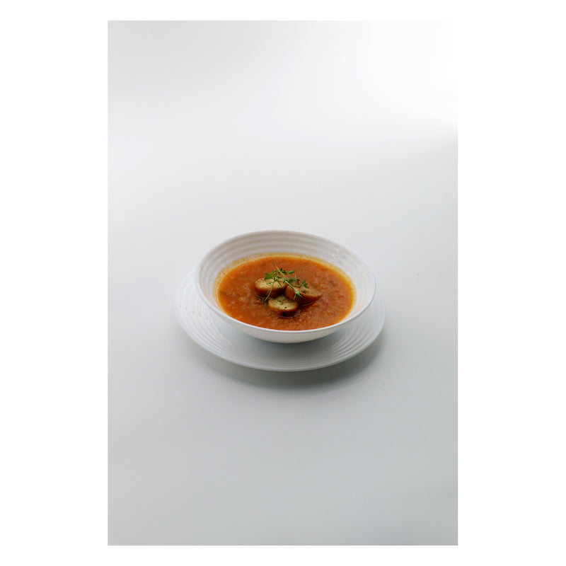 LUMINARC STAIRO WHITE OPAL TEMPERED GLASS LARGE DINNER PLATE, (270MM DIA)