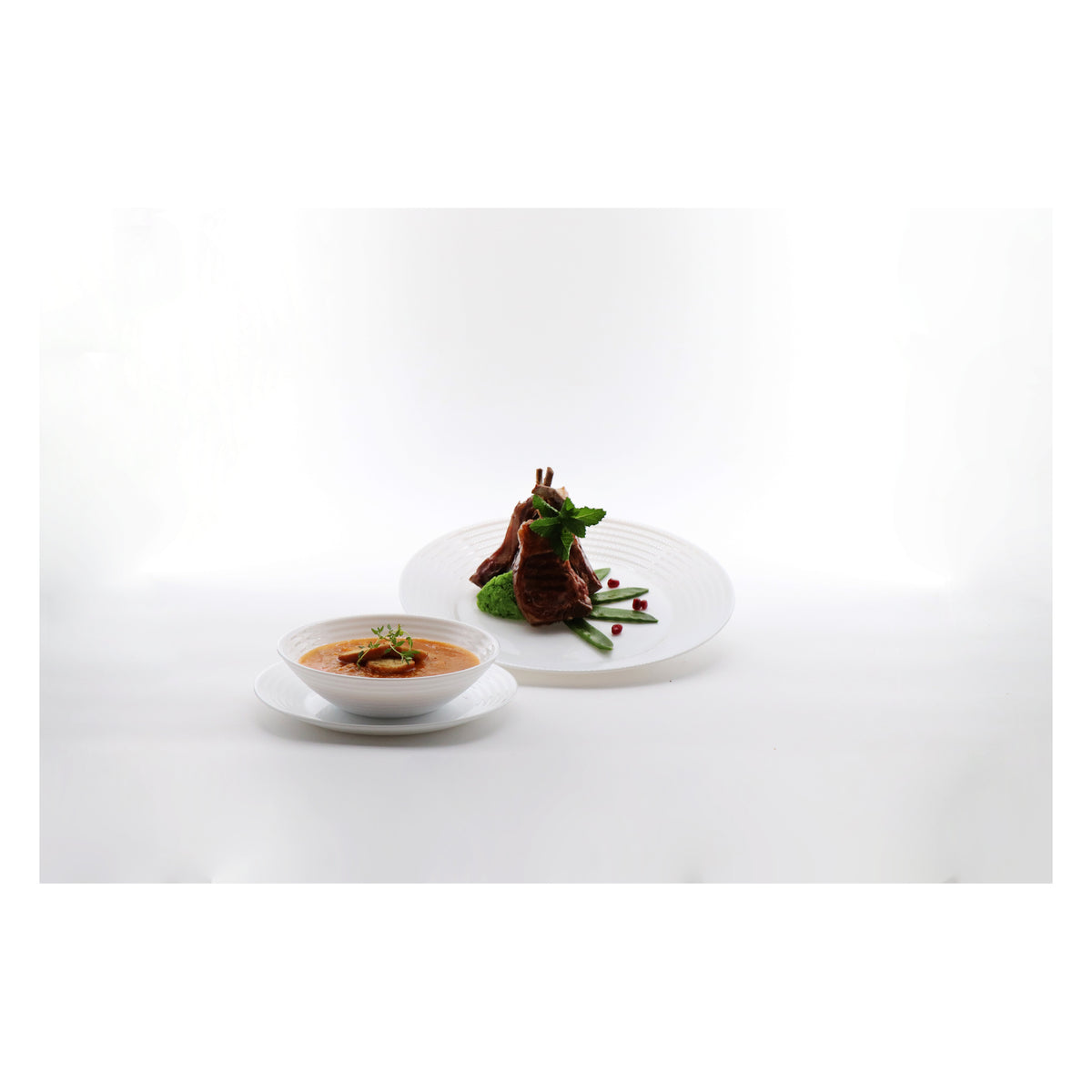 LUMINARC STAIRO WHITE OPAL TEMPERED GLASS LARGE DINNER PLATE, 270MM DIA