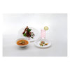 LUMINARC STAIRO WHITE OPAL TEMPERED GLASS LARGE DINNER PLATE, (270MM DIA)
