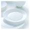 LUMINARC STAIRO WHITE OPAL TEMPERED GLASS LARGE DINNER PLATE, (270MM DIA)