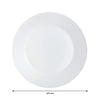 LUMINARC STAIRO WHITE OPAL TEMPERED GLASS LARGE DINNER PLATE, 270MM DIA