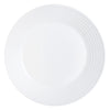 LUMINARC STAIRO WHITE OPAL TEMPERED GLASS LARGE DINNER PLATE, 270MM DIA