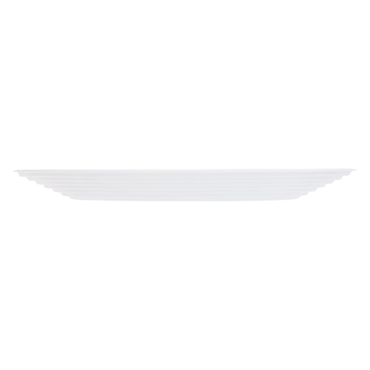LUMINARC STAIRO WHITE OPAL TEMPERED GLASS LARGE DINNER PLATE, 270MM DIA