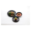 LUMINARC HARENA BLACK OPAL TEMPERED GLASS SIDE PLATE, 190MM DIA