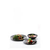 LUMINARC HARENA BLACK OPAL TEMPERED GLASS SIDE PLATE, 190MM DIA