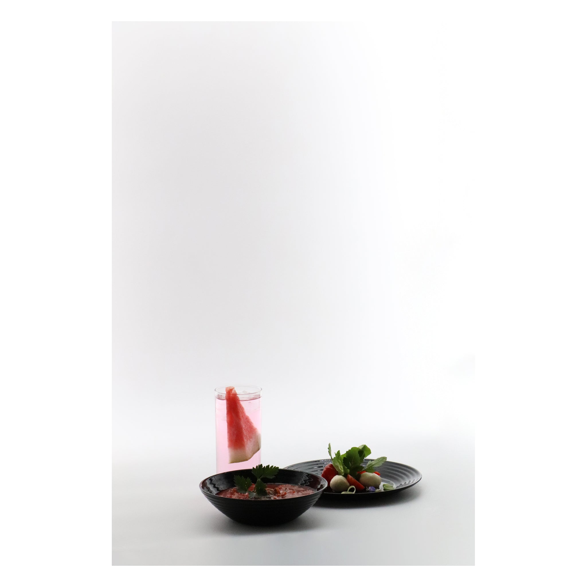 LUMINARC HARENA BLACK OPAL TEMPERED GLASS SIDE PLATE, 190MM DIA