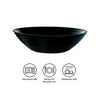 LUMINARC HARENA BLACK OPAL TEMPERED GLASS MULTI-PURPOSE BOWL 450ML, 160MM DIA