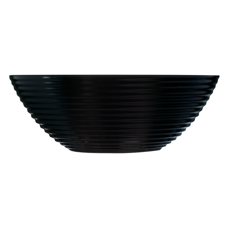 LUMINARC HARENA BLACK OPAL TEMPERED GLASS SALAD BOWL, 3LT (270MM DIA)
