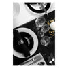 LUMINARC HARENA BLACK OPAL TEMPERED GLASS SIDE PLATE, 190MM DIA