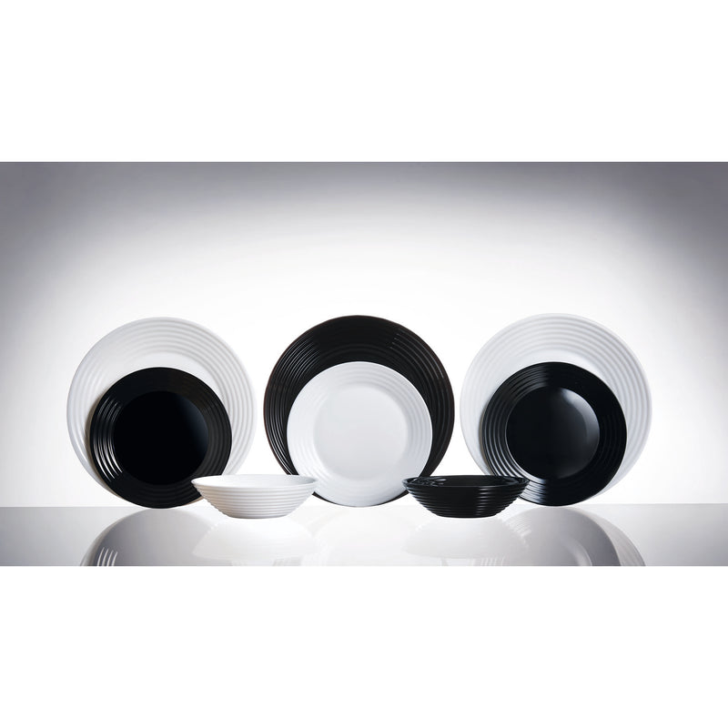 LUMINARC HARENA BLACK OPAL TEMPERED DINNER PLATE, (270MM DIA)