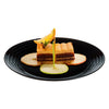 LUMINARC HARENA BLACK OPAL TEMPERED GLASS SIDE PLATE, 190MM DIA