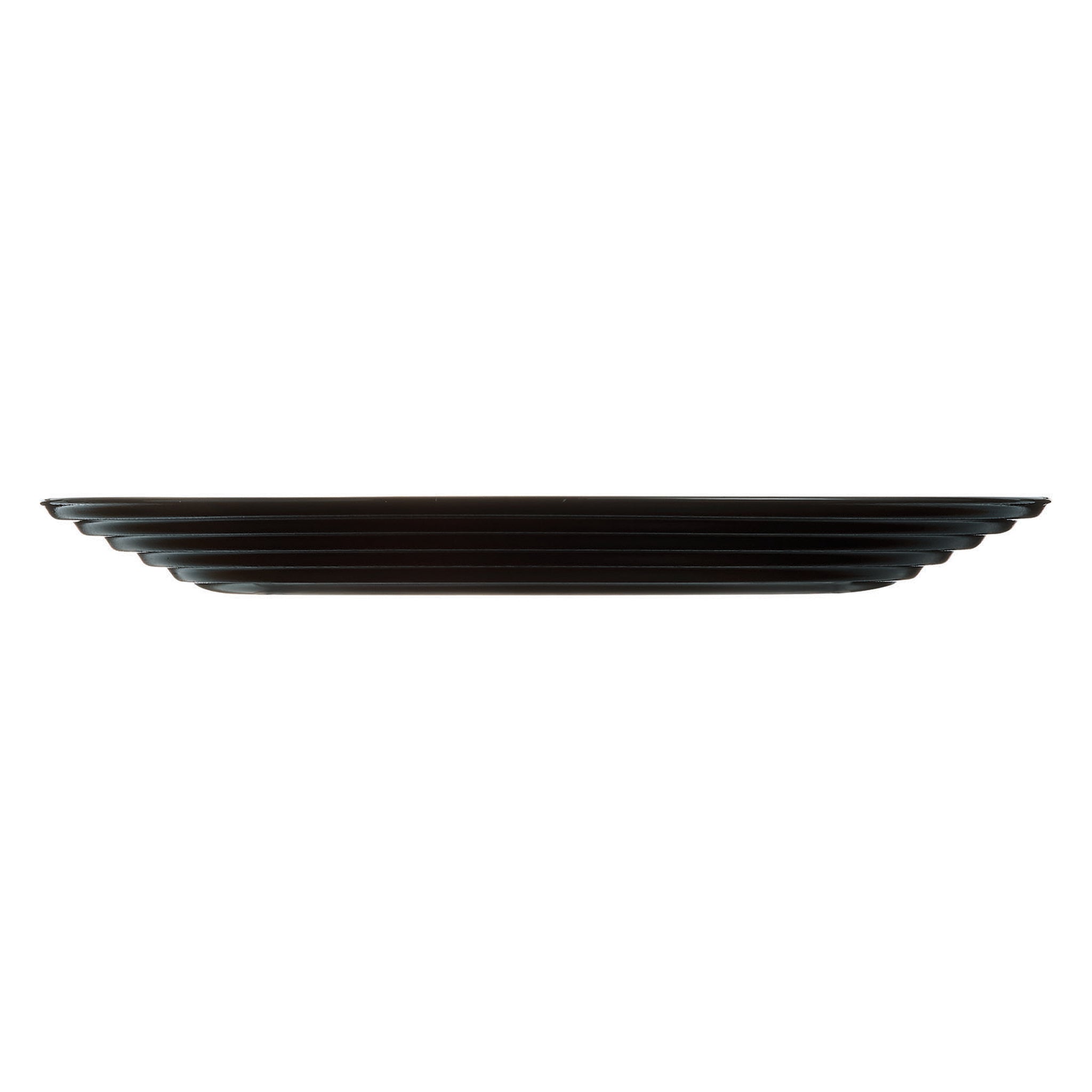 LUMINARC HARENA BLACK OPAL TEMPERED GLASS SIDE PLATE, 190MM DIA