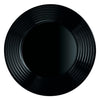 LUMINARC HARENA BLACK OPAL TEMPERED GLASS DINNER PLATE, 250MM DIA