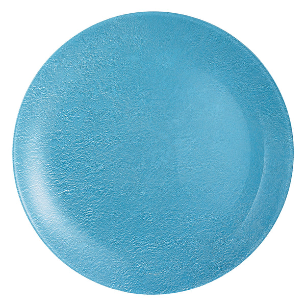 LUMINARC LOFT STONY BLUE TEMPERED GLASS SIDE PLATE, (205MM DIA)