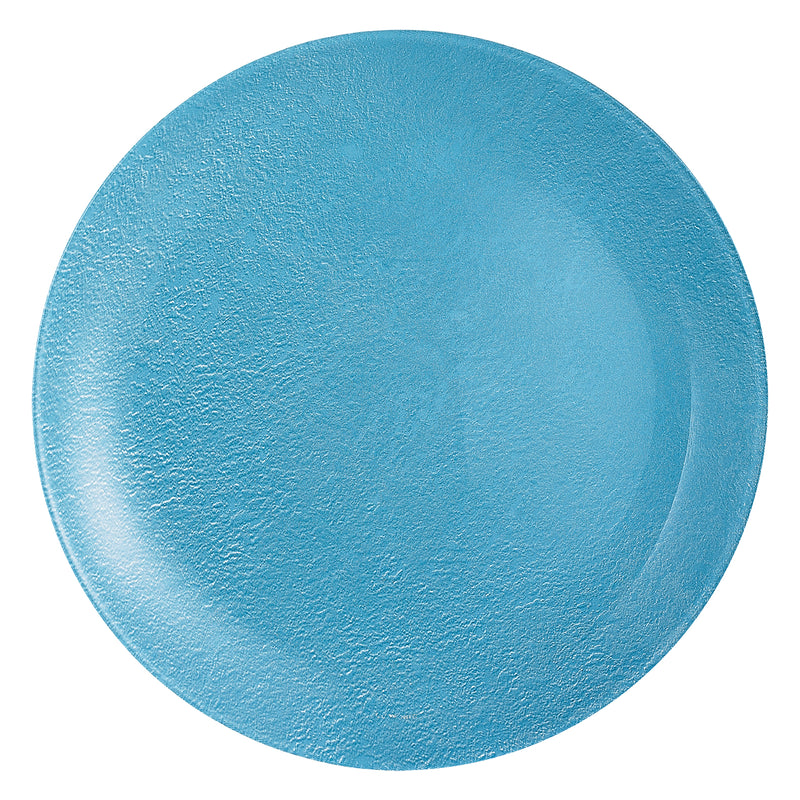 LUMINARC LOFT STONY BLUE TEMPERED GLASS SIDE PLATE, (205MM DIA)