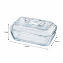 LUMINARC TEMPERED GLASS COW BUTTER DISH,