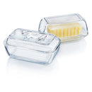 LUMINARC TEMPERED GLASS COW BUTTER DISH,