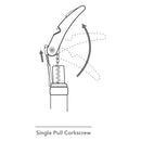 VACU VIN BLACK SINGLE PULL CORKSCREW