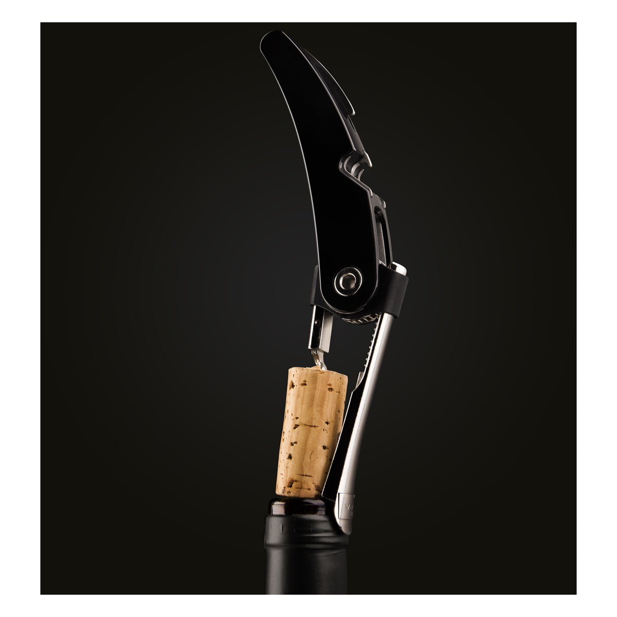 VACU VIN BLACK SINGLE PULL CORKSCREW