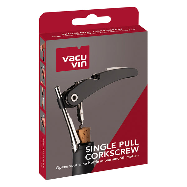 VACU VIN BLACK SINGLE PULL CORKSCREW
