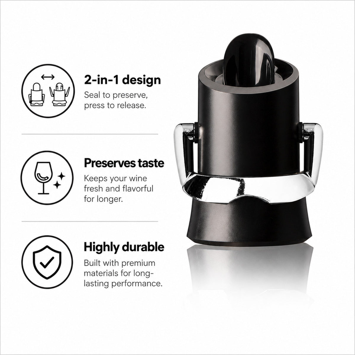 VACU VIN CHAMPAGNE SAVER AND SERVER