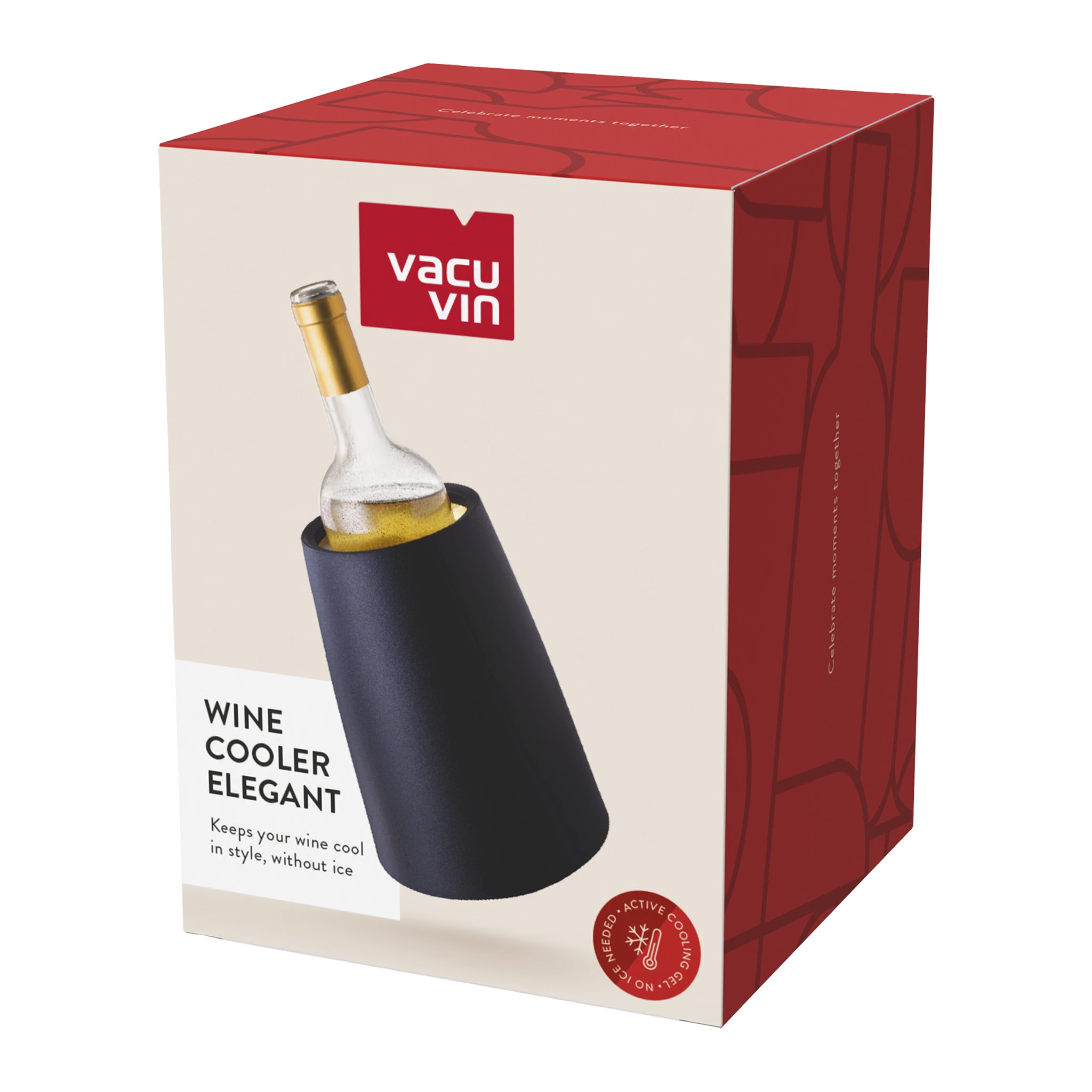 VACU VIN ACTIVE WINE BOTTLE COOLER - ELEGANT BLACK
