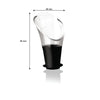VACU VIN BLACK NON-DRIP CRYSTAL WINE SERVER 2 PIECE SET