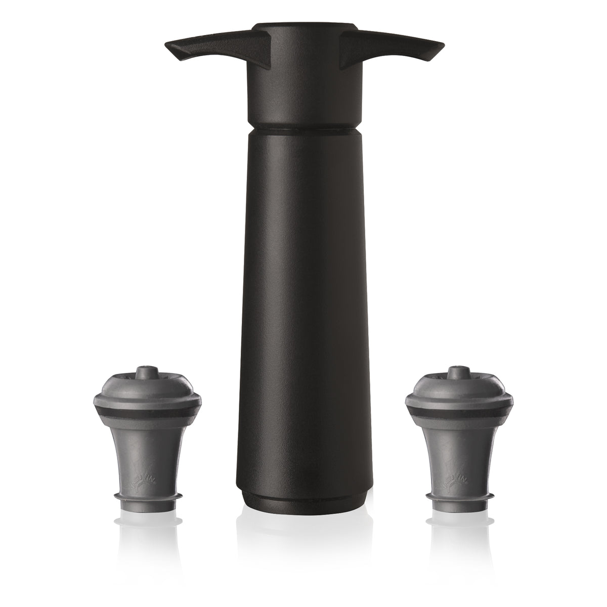 VACU VIN BLACK WINE SAVER, 1 PUMP + 2 WINE STOPPERS, 3PK GIFT SET