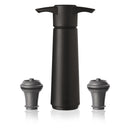 VACU VIN BLACK WINE SAVER GIFT PACK, (1 PUMP + 2 WINE STOPPERS)