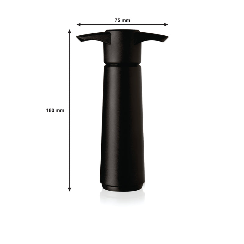 VACU VIN BLACK WINE SAVER GIFT PACK, (1 PUMP + 2 WINE STOPPERS)