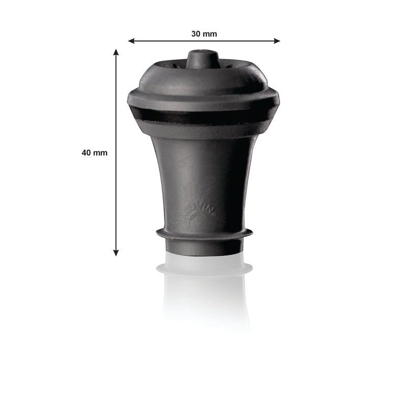 VACU VIN BLACK WINE SAVER GIFT PACK, (1 PUMP + 2 WINE STOPPERS)