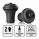 VACU VIN GREY VACUUM WINE STOPPERS 2PK SET