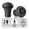 VACU VIN GREY VACUUM WINE STOPPERS 2PK SET