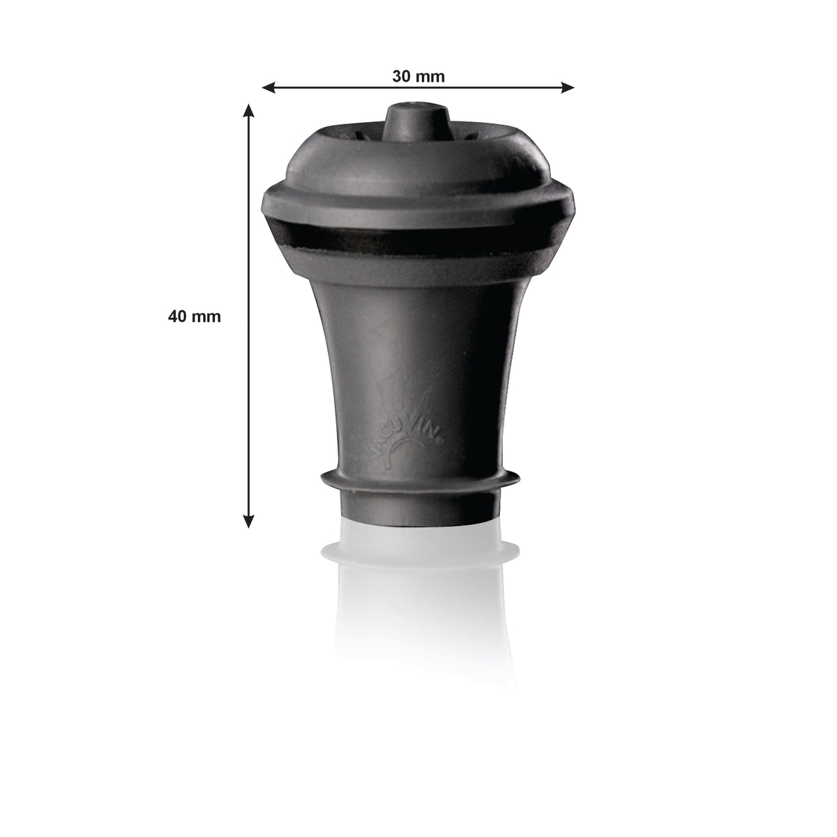 VACU VIN GREY VACUUM WINE STOPPERS 2PK SET