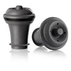 VACU VIN GREY VACUUM WINE STOPPERS 2PK SET