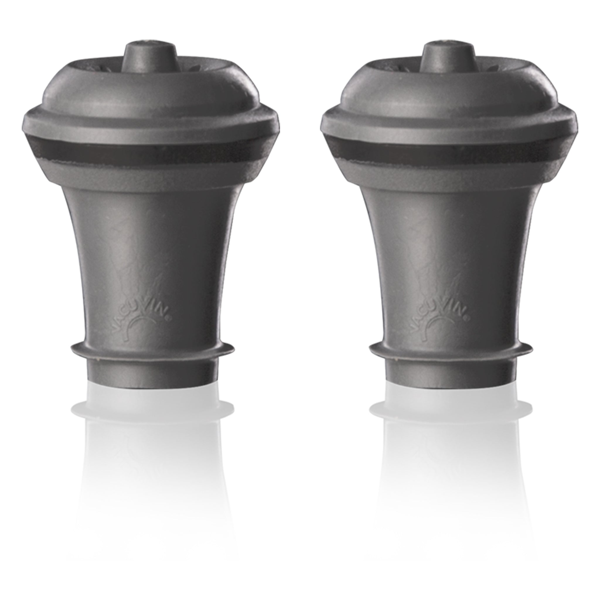 VACU VIN GREY VACUUM WINE STOPPERS 2PK SET