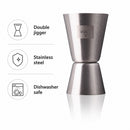 VACU VIN DOUBLE JIGGER STAINLESS STEEL, (15ML/30ML)