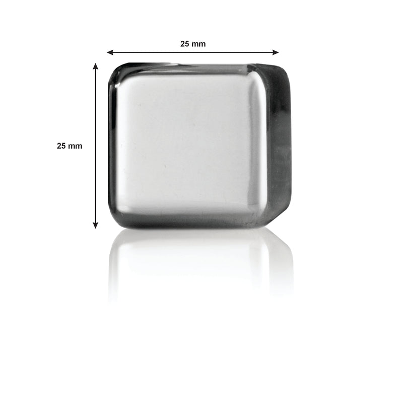 VACU VIN WHISKEY CHILLING STONES STAINLESS STEEL 4 PIECE SET