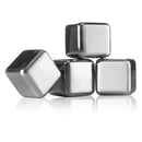 VACU VIN WHISKEY CHILLING STONES STAINLESS STEEL 4 PIECE SET