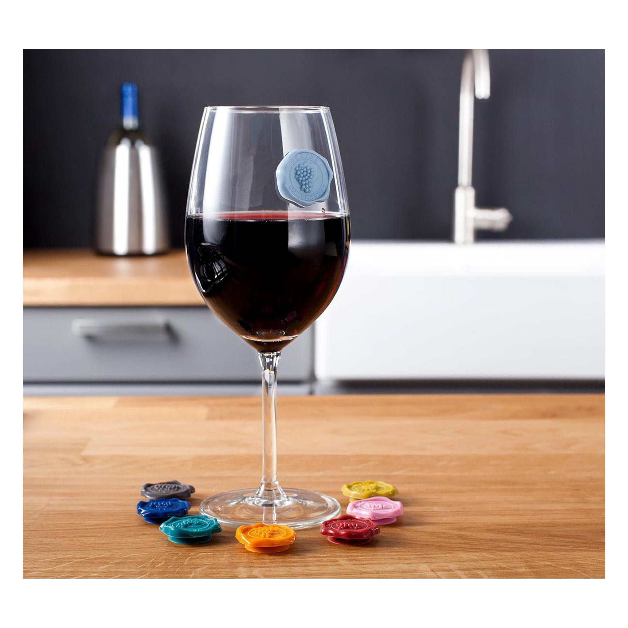 VACU VIN CLASSIC GLASS MARKERS 8PK SET