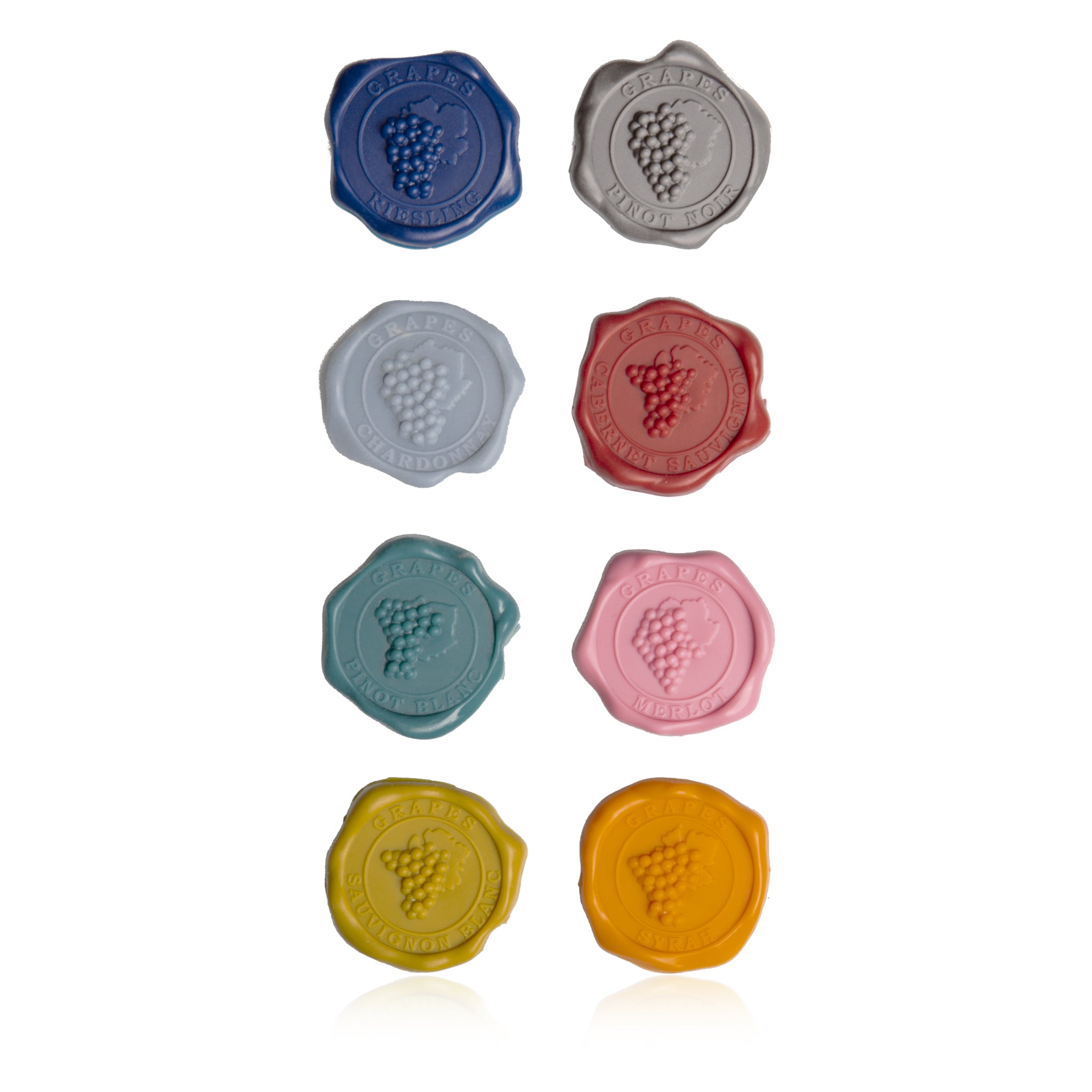 VACU VIN CLASSIC GLASS MARKERS 8PK SET